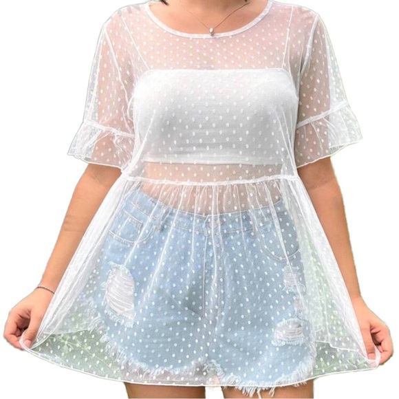 PLUS Peplum Top 🤍 - Picture 3 of 5